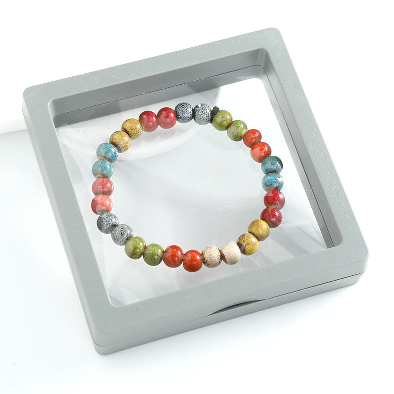 Ethnic-style ceramic beaded bracelet, artistic
