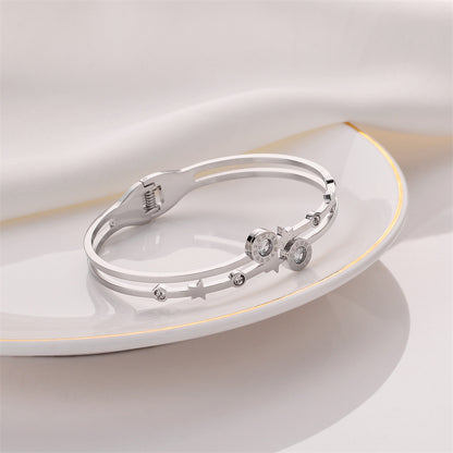 Titanium steel bracelet, a fashionable and simple bracelet for women