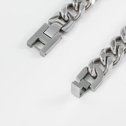 Cuban chain trend retro titanium steel bracelet