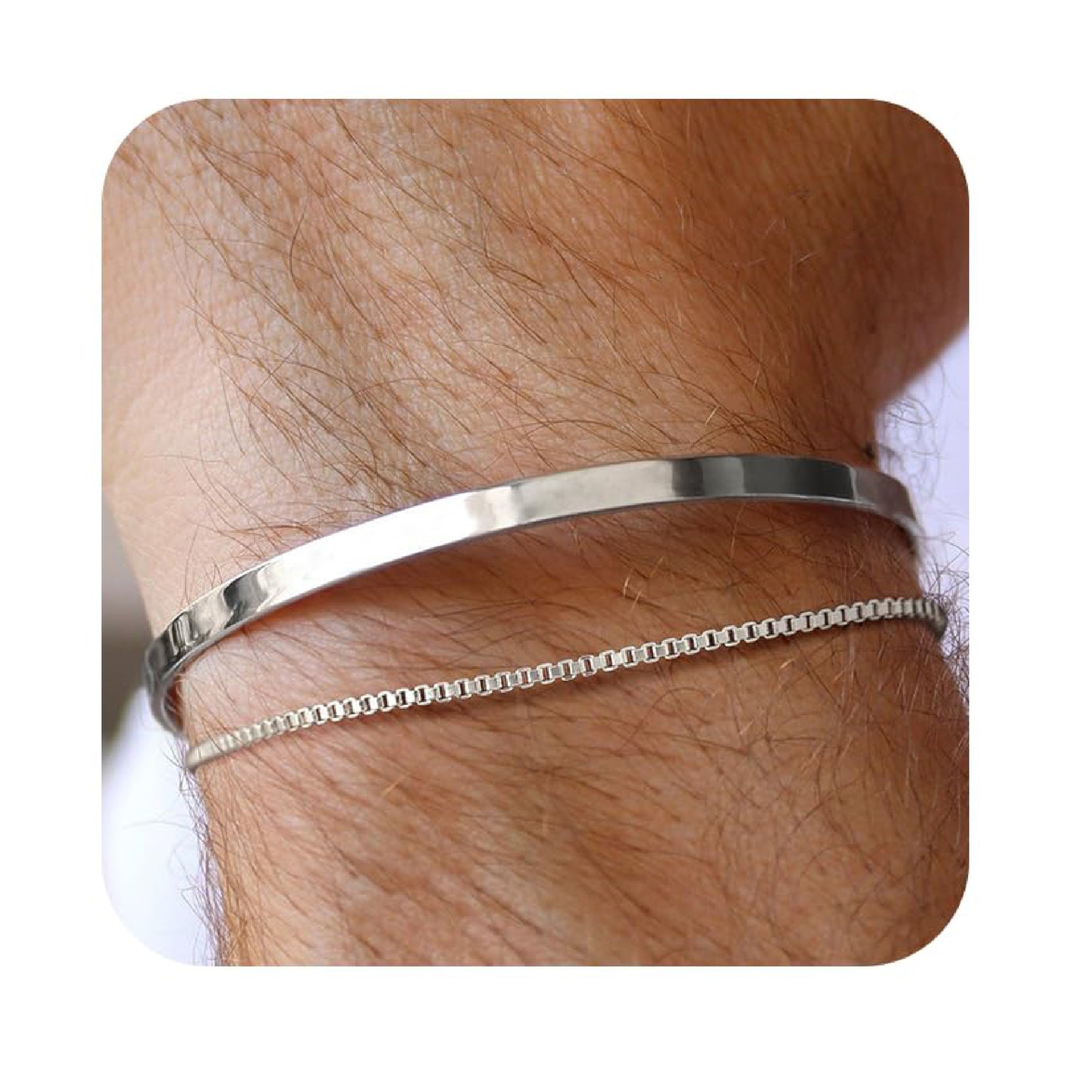 Double-layered stackable bracelet