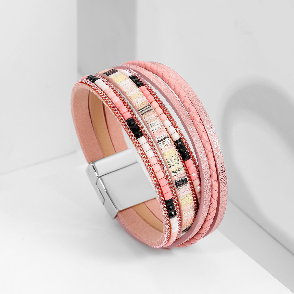 Hand-woven leather bracelet