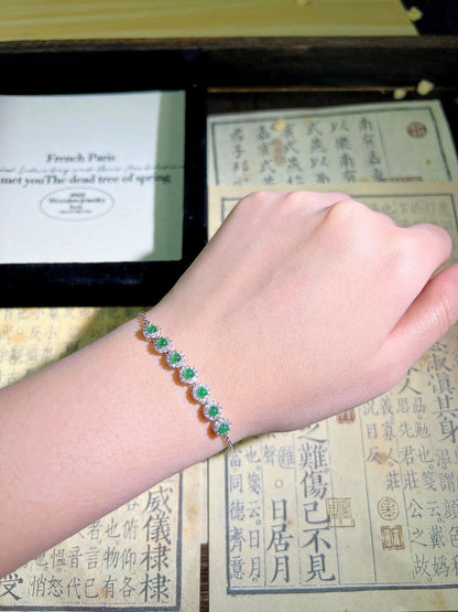 Natural blue water jade green bracelet