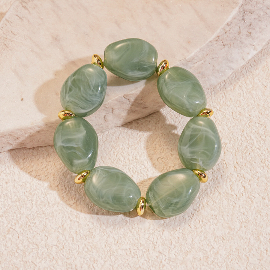 Acrylic irregular oval bracelet