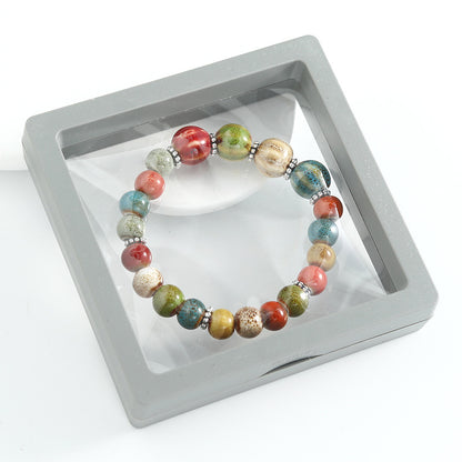 Ethnic-style ceramic beaded bracelet, artistic