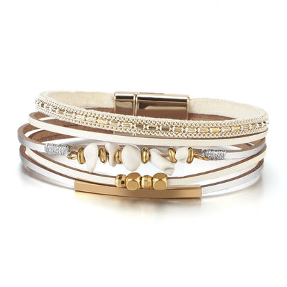 Hand-woven leather bracelet