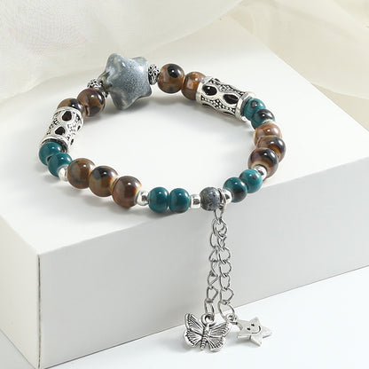 Large bead ceramic bracelet
