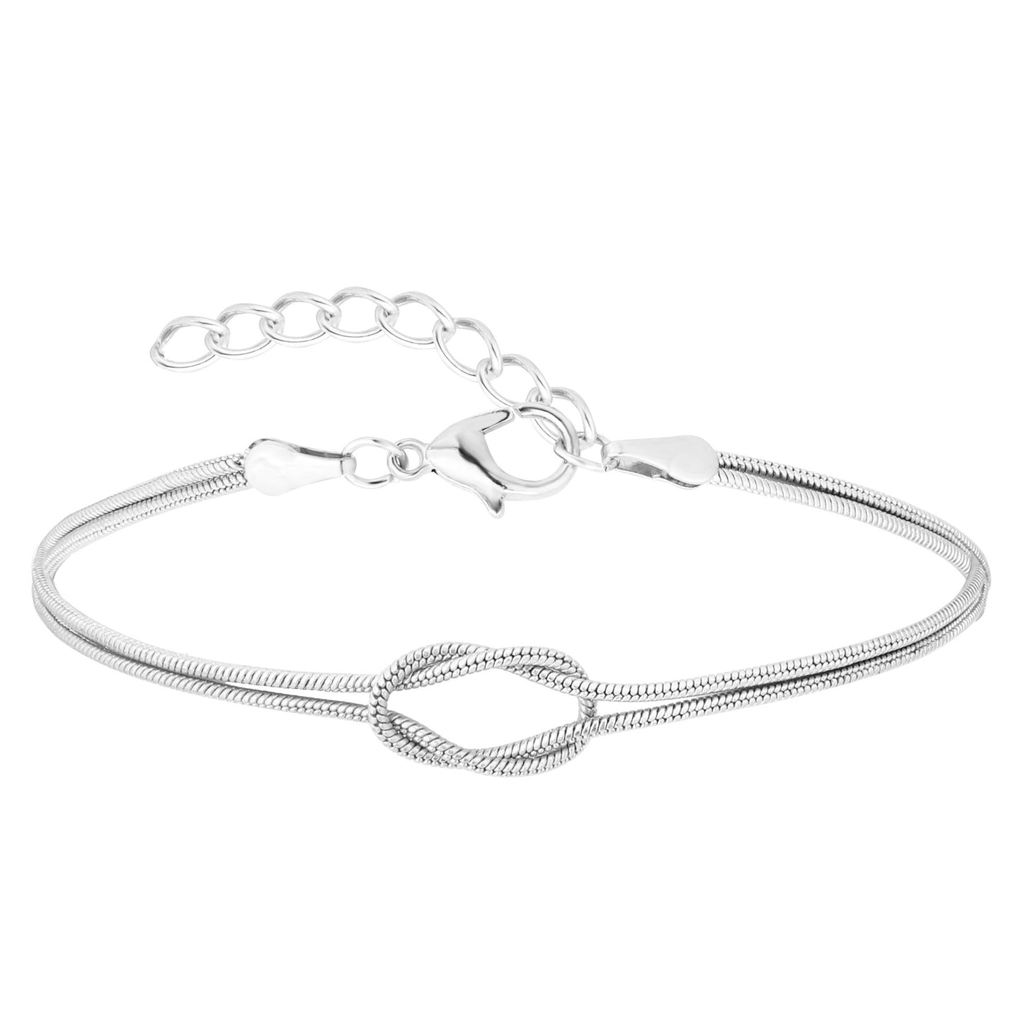 Knotted snake bone bracelet