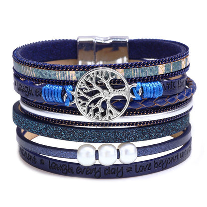 Cross bracelet with slightly set diamond magnetic clasp