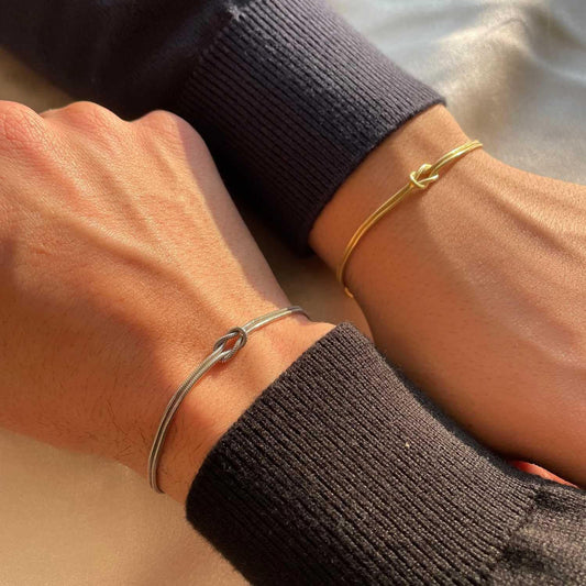 Knotted snake bone bracelet