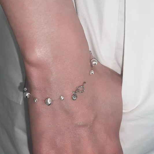 S925 Silver Galaxy Cat's Eye Zircon bracelet