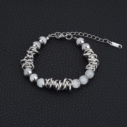 Cat's eye titanium steel non-fading bracelet