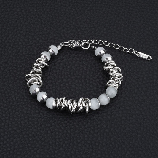 Cat's eye titanium steel non-fading bracelet