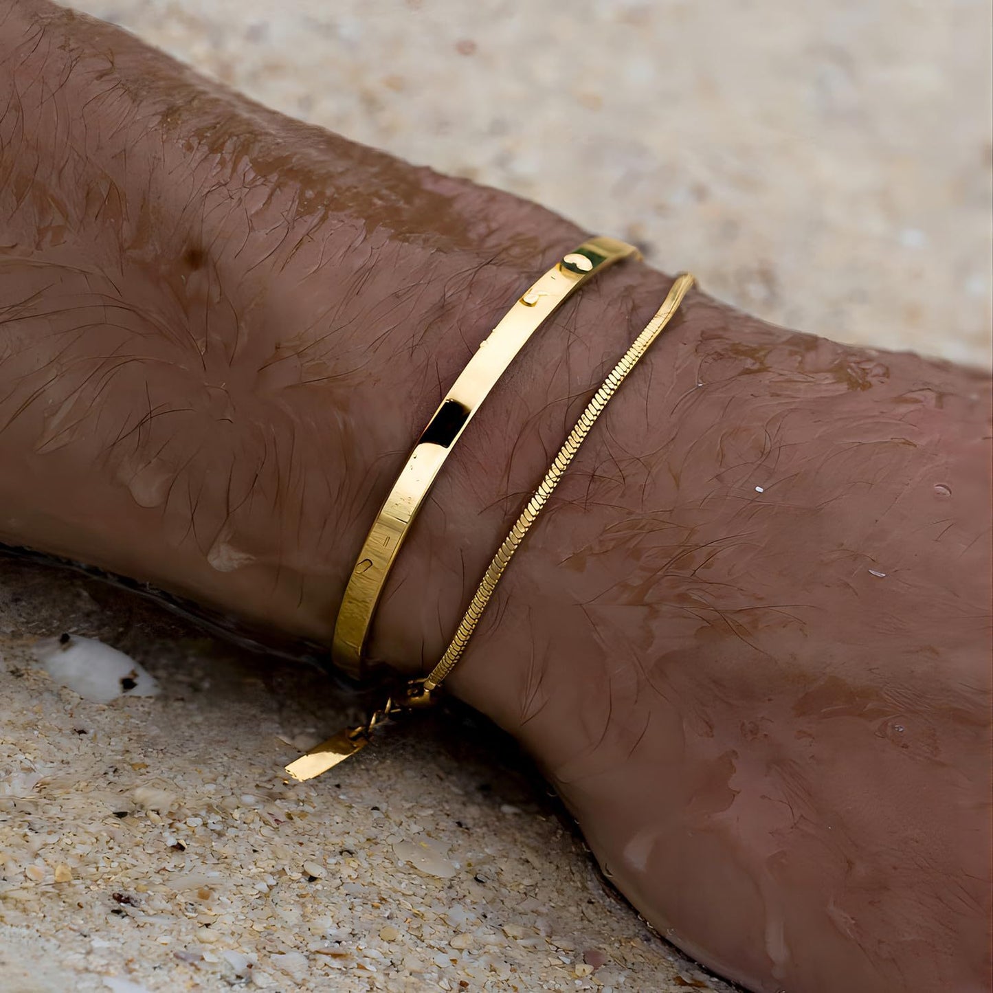 Double-layered stackable bracelet