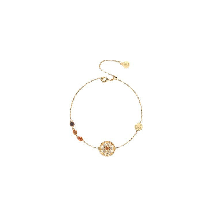 s925 sterling silver gold-plated bracelet