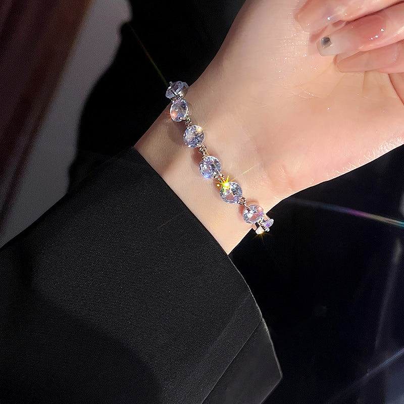 Crystal pearl bracelet cat's eye stone