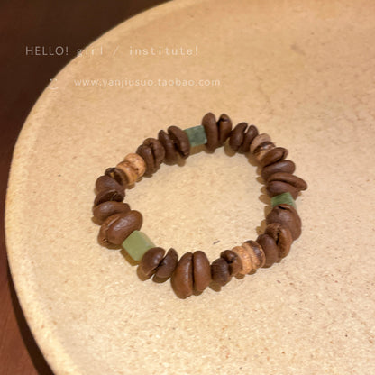 Coffee bean cat paw puppy beaded bracelet