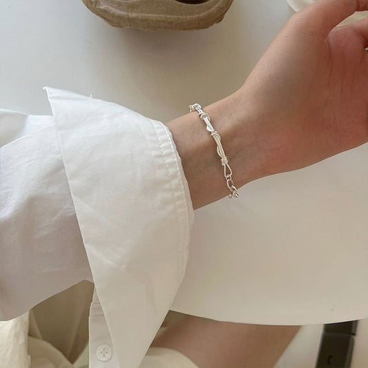 Wound wisteria s925 sterling silver bracelet