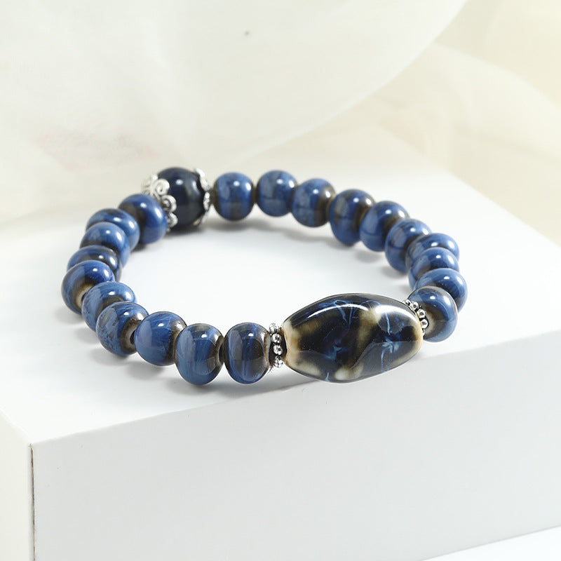 Large bead ceramic bracelet