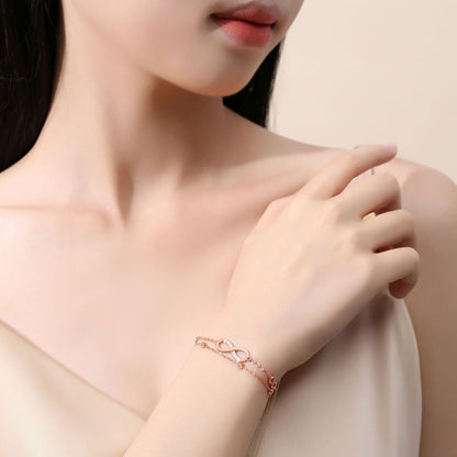 S925 Silver Circular 8-shaped circular symbol bracelet