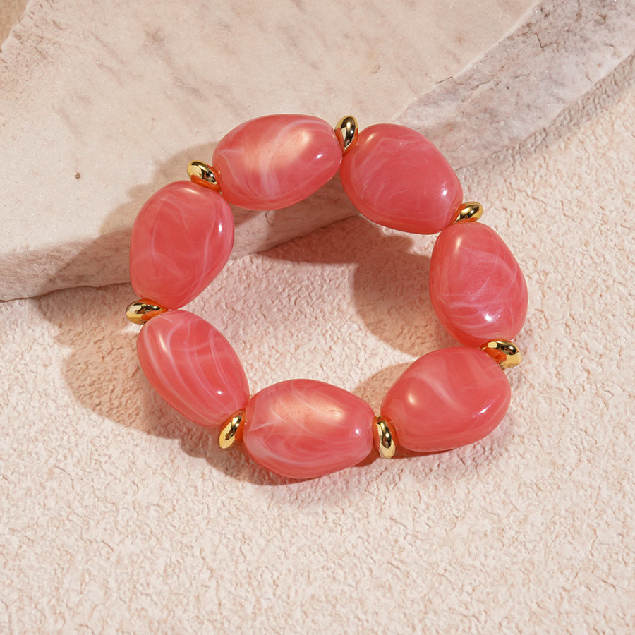 Acrylic irregular oval bracelet