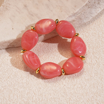 Acrylic irregular oval bracelet