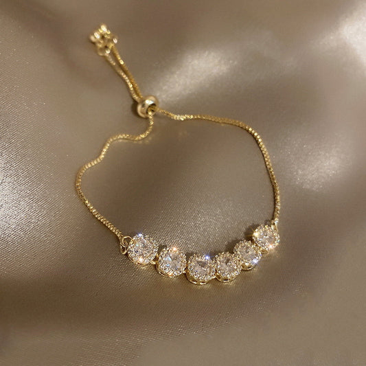 Bright diamond adjustable bracelet