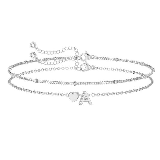 A 26-letter heart-shaped bracelet