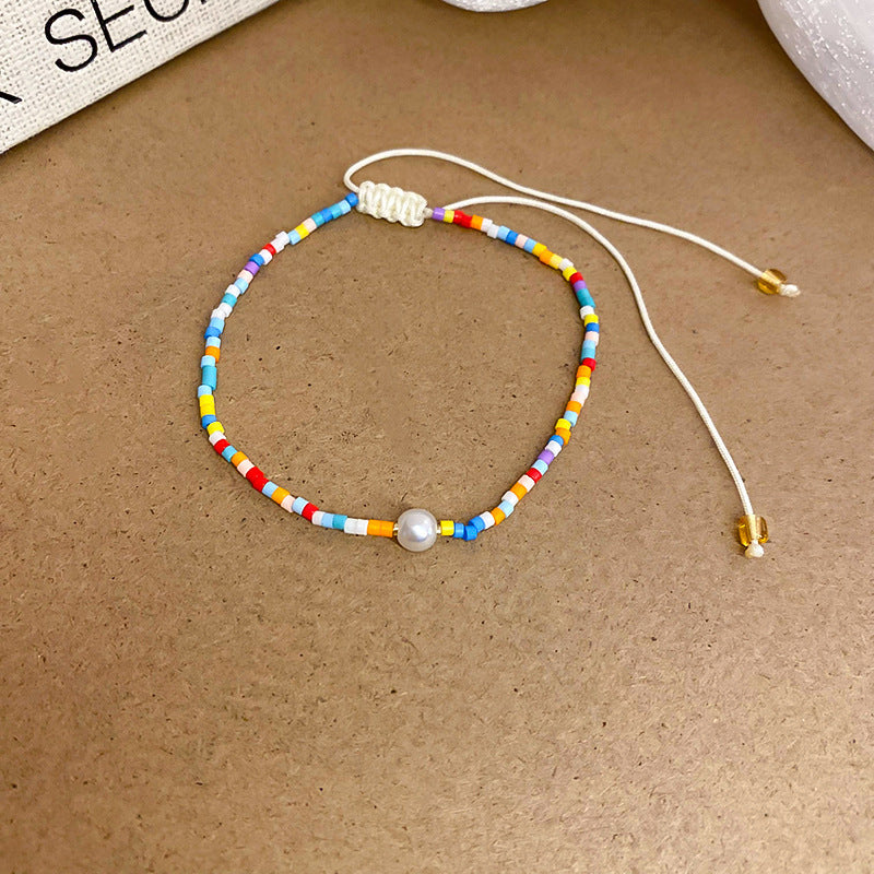 Dopamine Star Oil Drop Rice Bead beaded bracelet