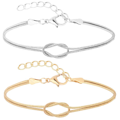 Knotted snake bone bracelet