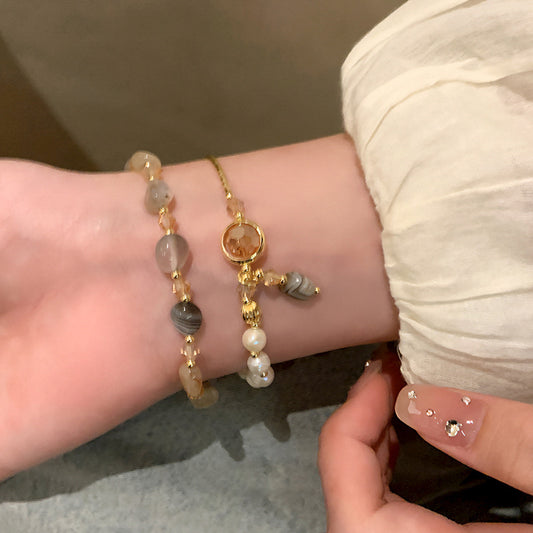 Artificial pearl crystal bracelet