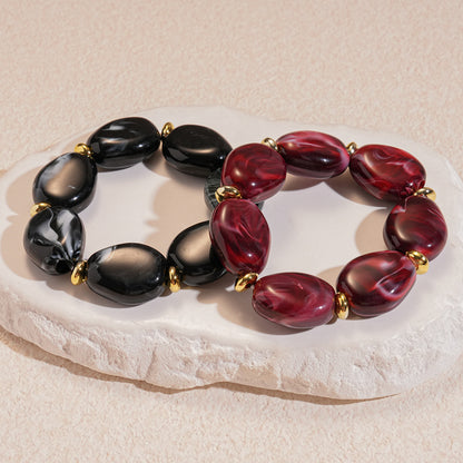 Acrylic irregular oval bracelet