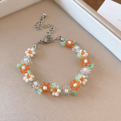 Dopamine Star Oil Drop Rice Bead beaded bracelet