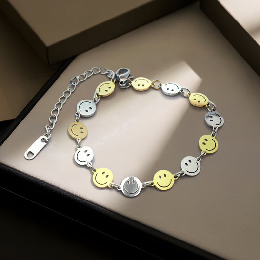 Stainless steel smile bracelet