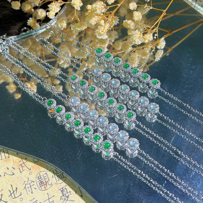 Natural blue water jade green bracelet