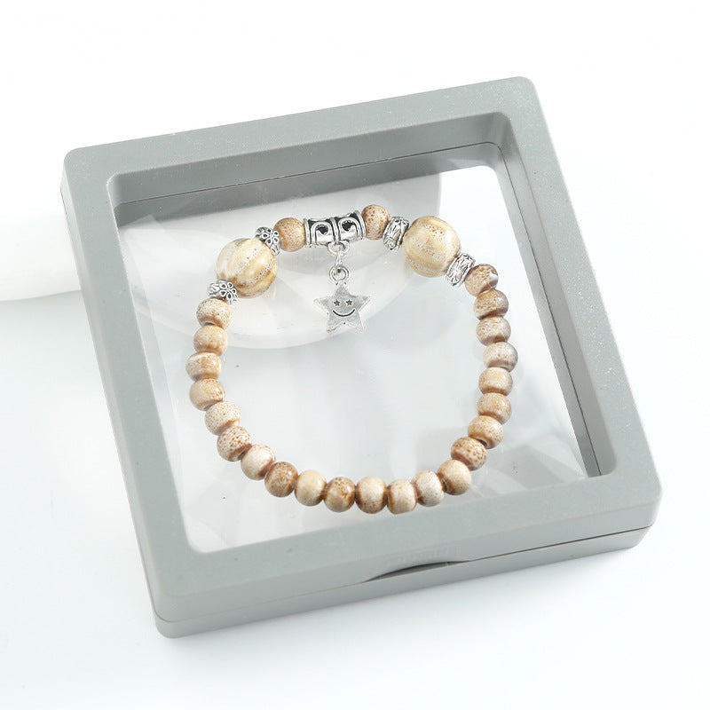 Ethnic-style ceramic beaded bracelet, artistic