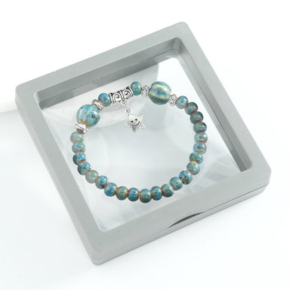 Ethnic-style ceramic beaded bracelet, artistic