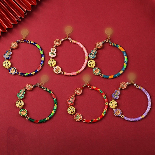 Color-preserving burnt blue half bracelet, a traditional Chinese trend sandgold bracelet