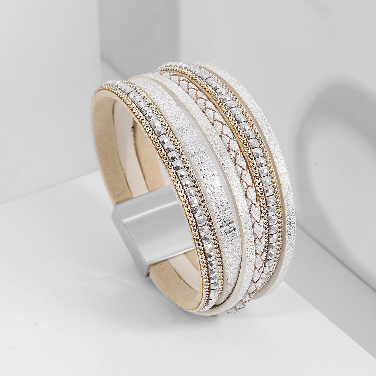 Hand-woven leather bracelet
