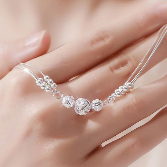 Round multi-layer string transfer bead bracelet