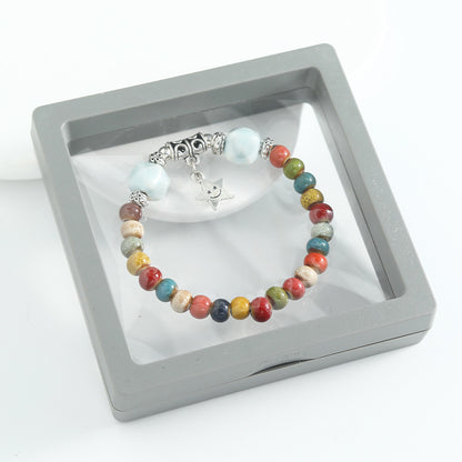 Ethnic-style ceramic beaded bracelet, artistic