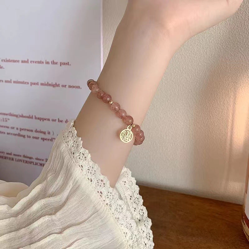 Crystal pearl bracelet cat's eye stone