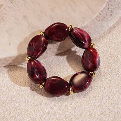 Acrylic irregular oval bracelet