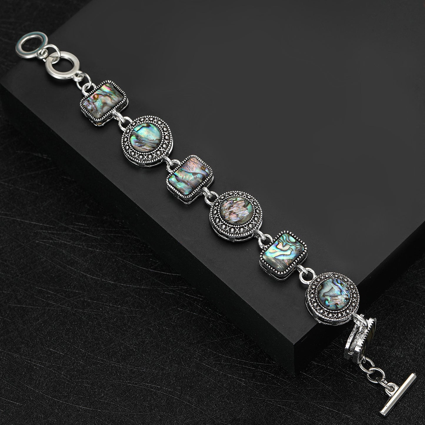 Natural abalone shell bracelet