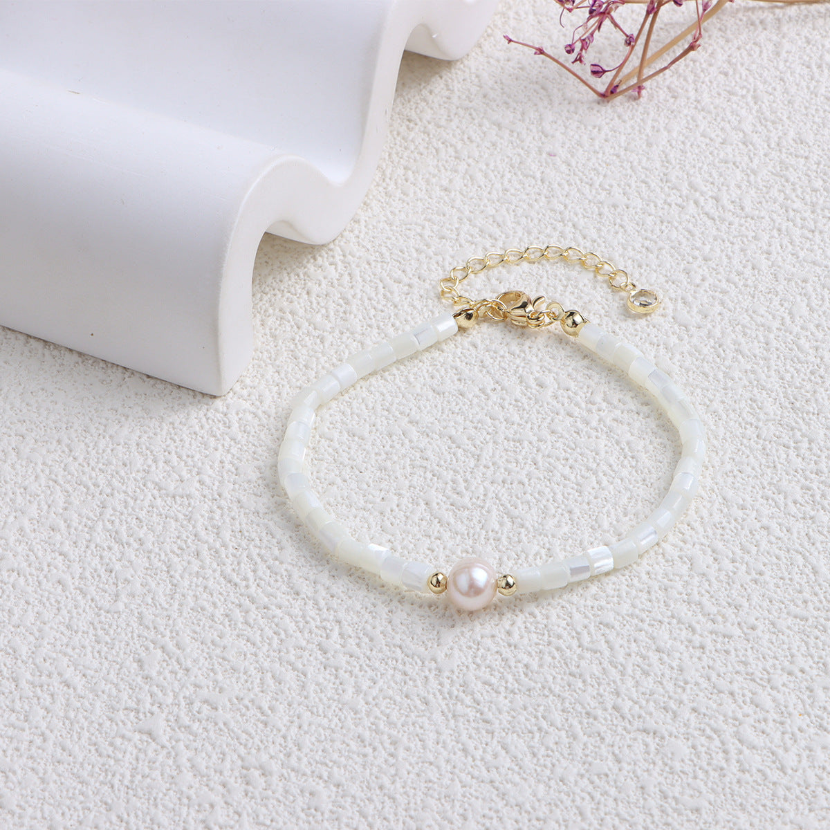 Vintage shell pearl freshwater pearl bracelet