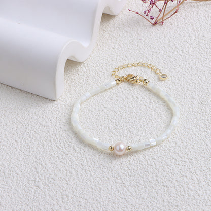 Vintage shell pearl freshwater pearl bracelet
