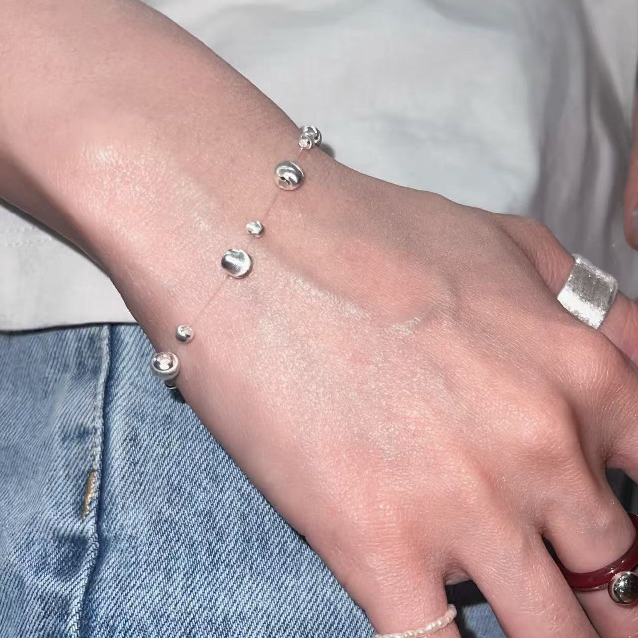 S925 Silver Galaxy Cat's Eye Zircon bracelet