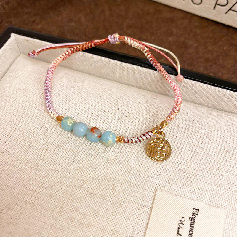 Dopamine Star Oil Drop Rice Bead beaded bracelet