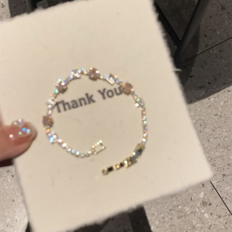 Crystal pearl bracelet cat's eye stone
