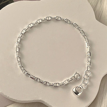 Irregular silver bean pearl ins bracelet