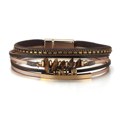 Hand-woven leather bracelet